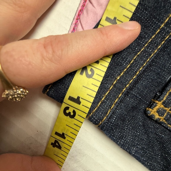 Glo Jeans Girls 14 Stretch‎ Flare Denim Pants Y2K 90s Dark Wash Low Rise - Picture 8 of 12